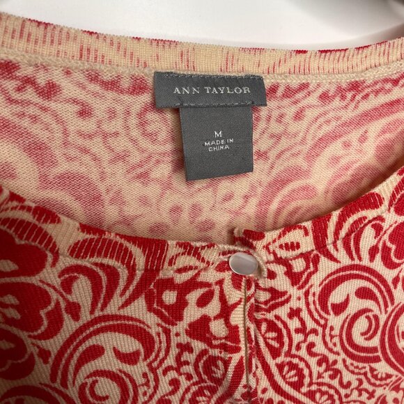 Ann Taylor damask button down shirt - Picture 3 of 4